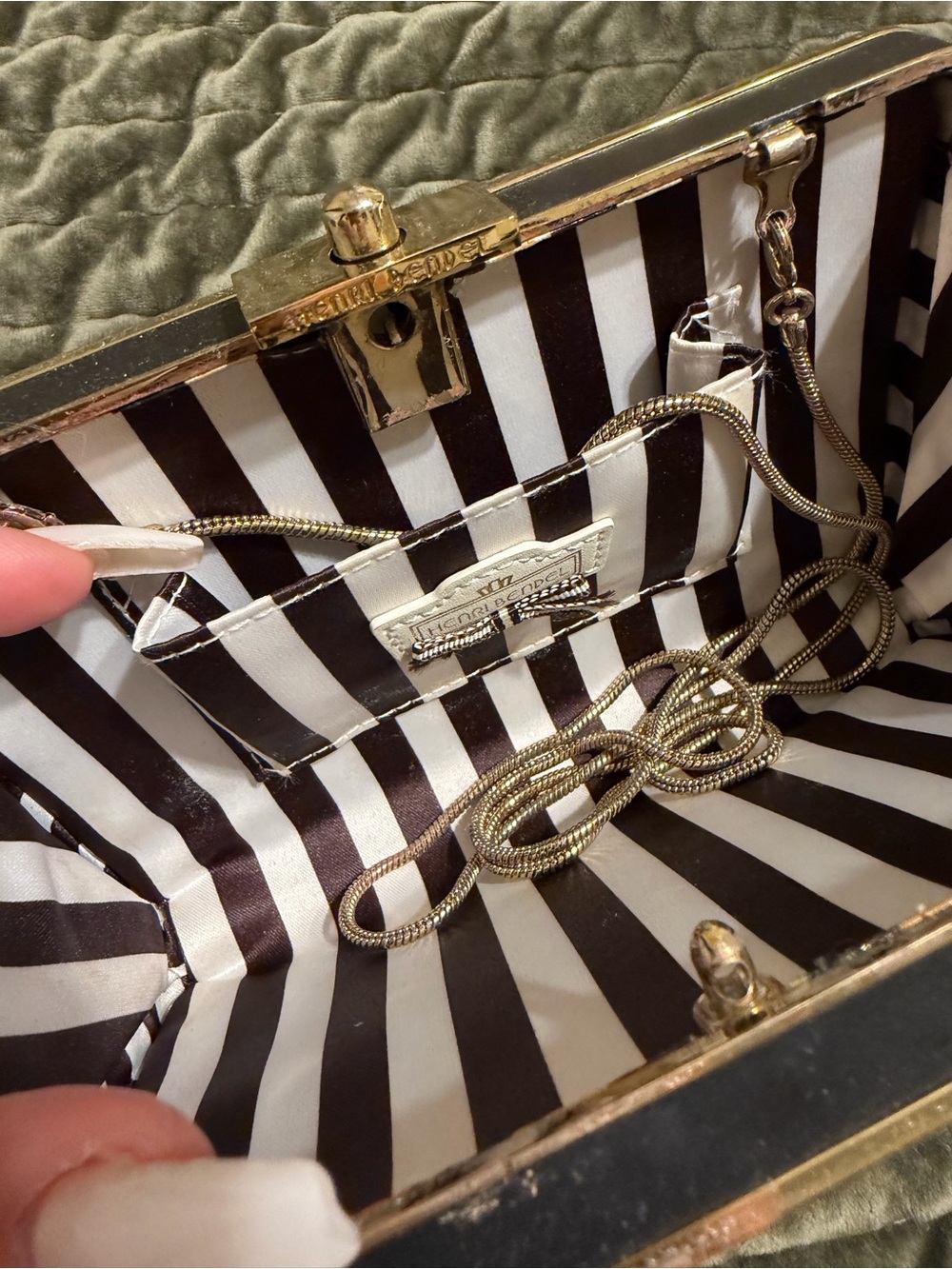 henri bendel Snake-Print Wallet in Black, Cream, Yellow - Picture 2 of 5